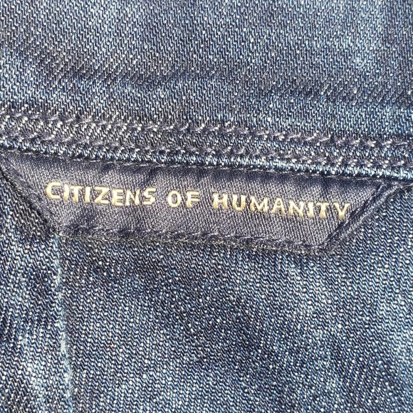 Jeans Wide Leg Dark Wash Low Waist Birkin Stretch Embroidered COH 28 - Picture 6 of 16